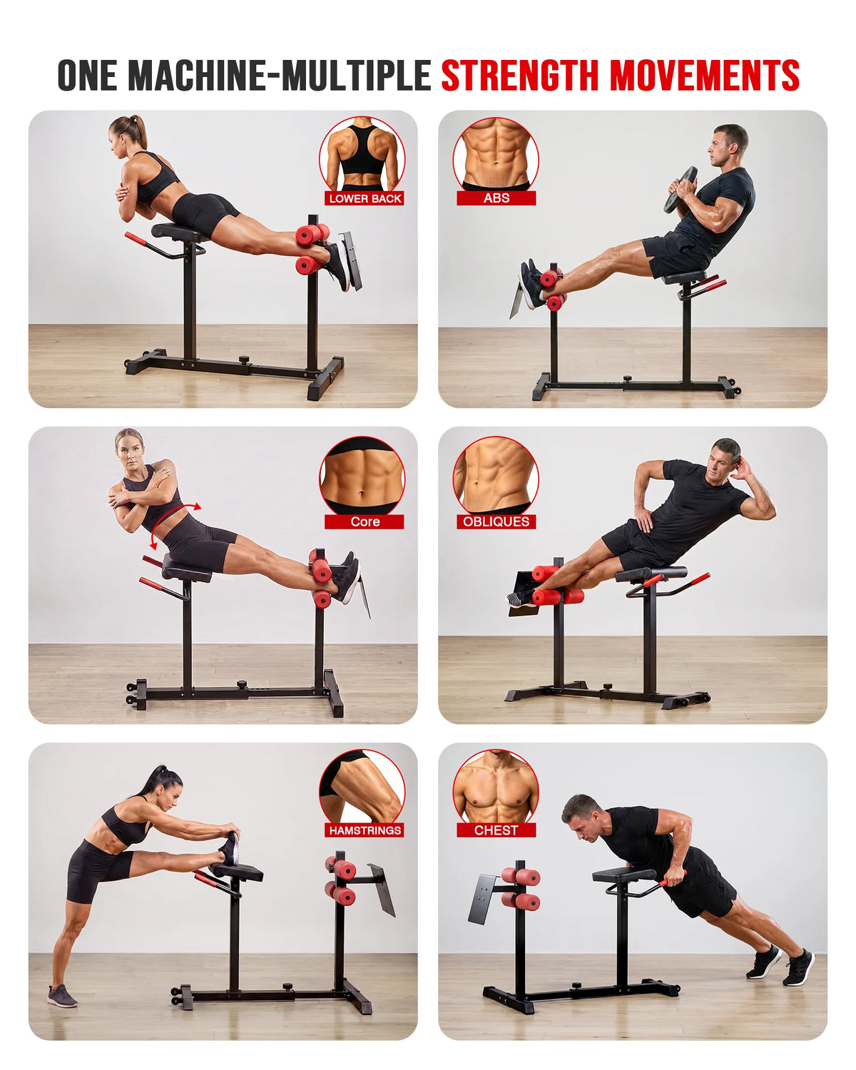 EYESUN Roman Chair Hyperextension Bench For Home Gym Strength Training