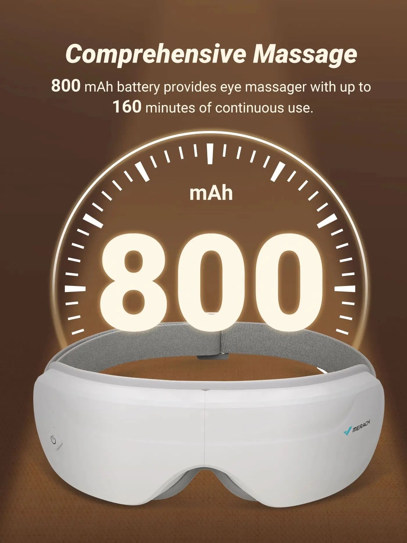 MERACH Eye Massager With Multifunction Heat Therapy And BluetoothEnabled AudioStreaming