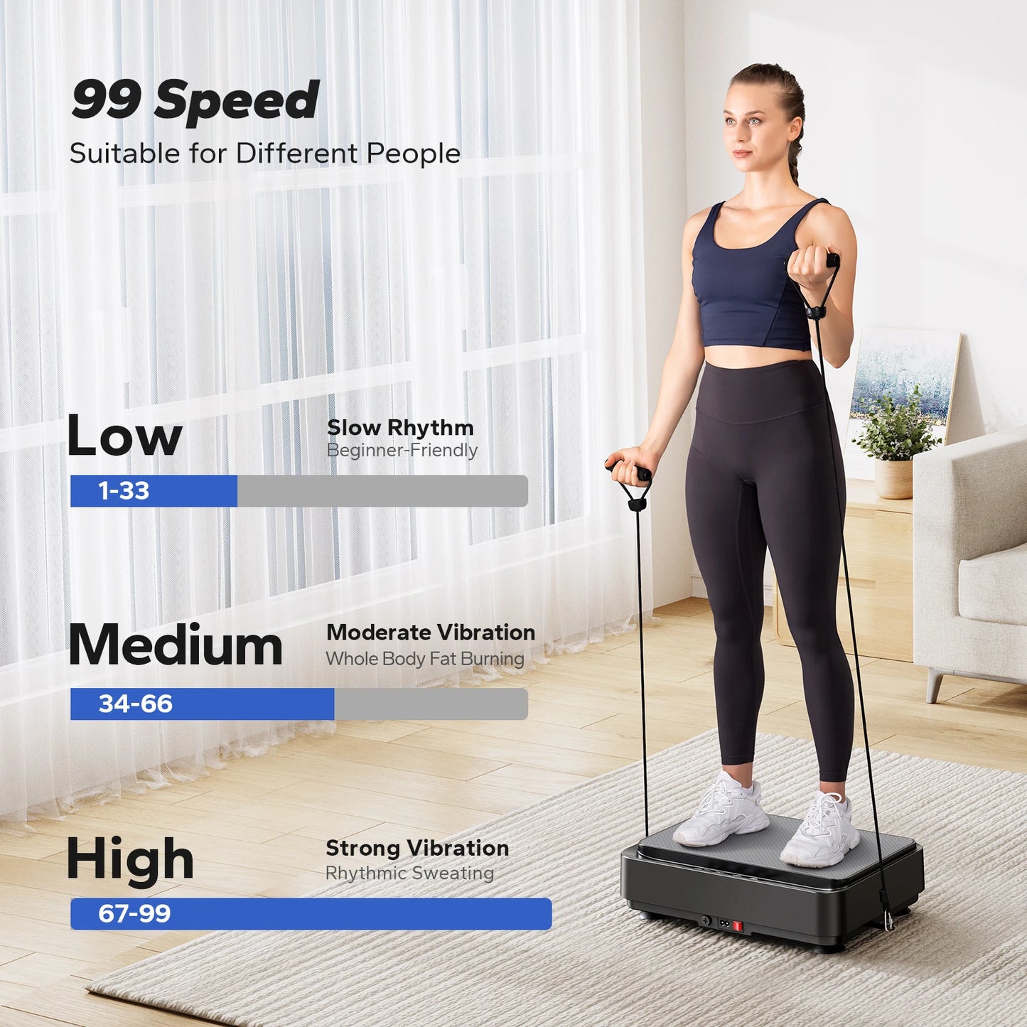 MERACH Vibration Plate Exercise Machine For Lymphatic Drainage Relief Performance