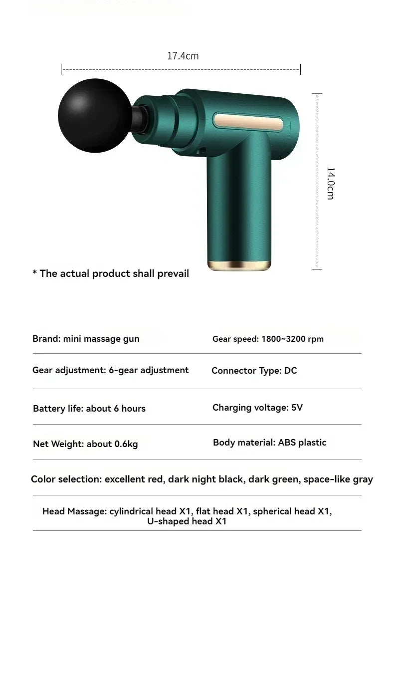 DIAMRI Mini USB Massage Gun For Neck And Back Relief