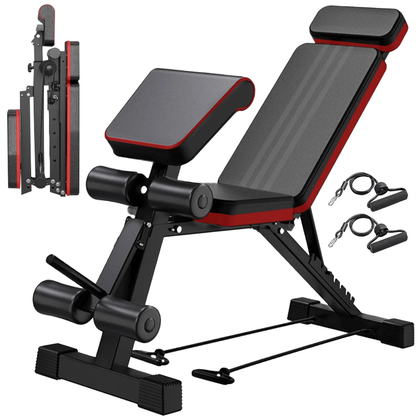 7 Level Foldable Weight Bench With Leg Extension Incline
