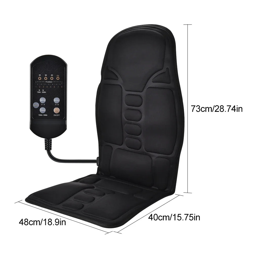 Agdoad Advanced Infrared Heated Therapeutic FullBody Massage Cushion Automobile Workspace
