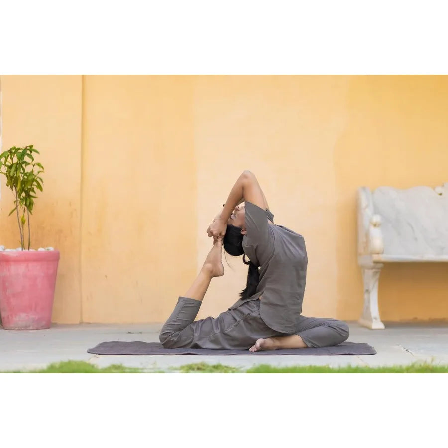 Hign-concerned SustainableOrganicCotton Khadi Yoga Mat for Home Gym Meditation Wellbeing