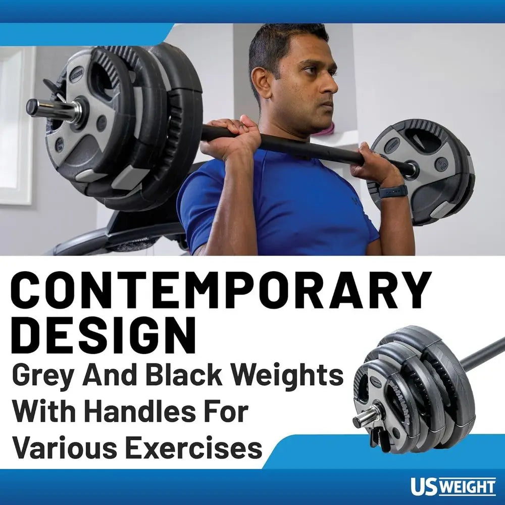 Adjustable Weight Set For Home Gym Bar And Accessories
