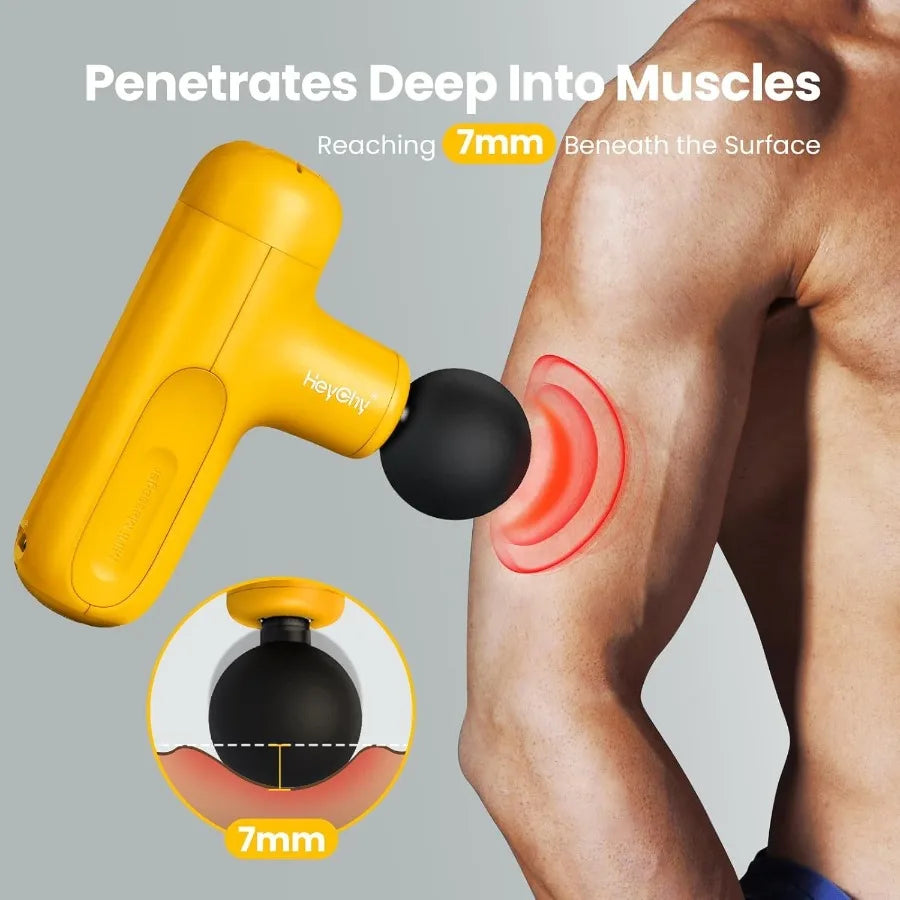 Deep Tissue Massage Gun Handheld Massager 4 Attachments 5 Speeds