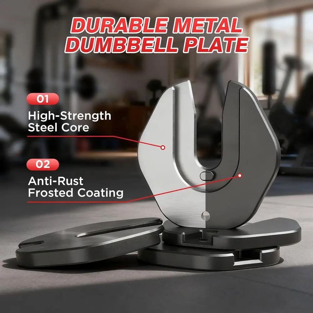 Adjustable Dumbbells Set with Non Slip Grip for Home Gym