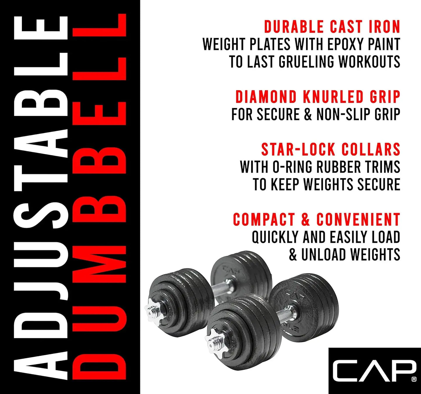 Adjustable Dumbbell Set for Home Gym Workouts With Versatile Weights