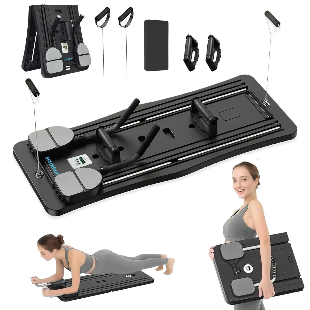 Multi Functional Foldable Ab Workout Board With Resistance Bands