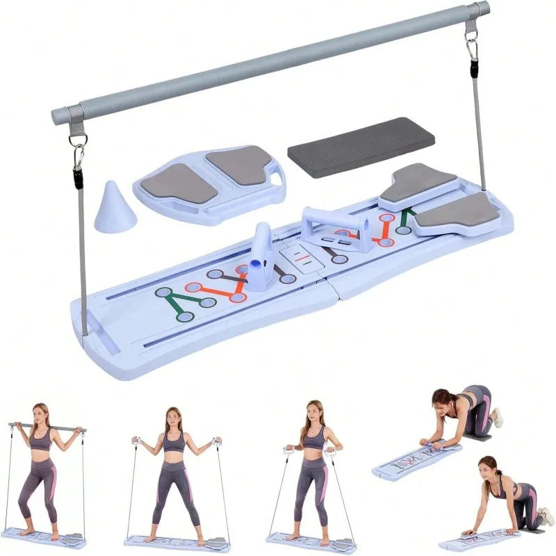 Foldable Pilates Reformer Board 8 In 1 Home Workout Equipment