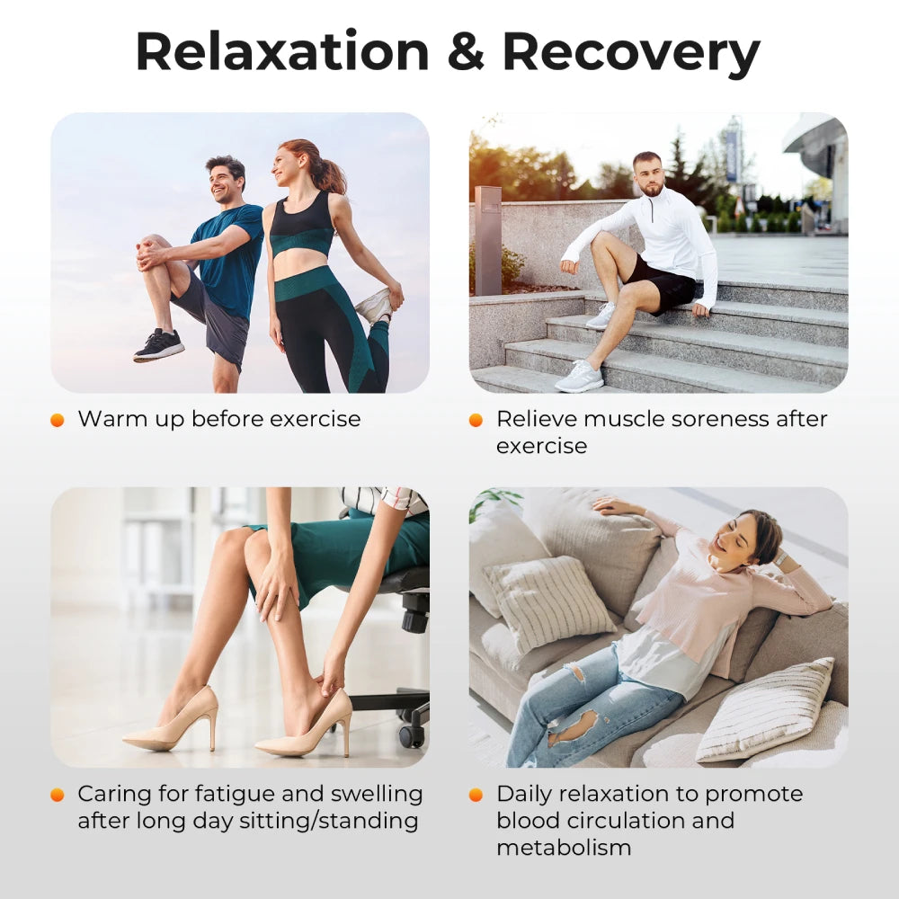 Nekteck Leg Compression Massager with Heat and Air Therapy
