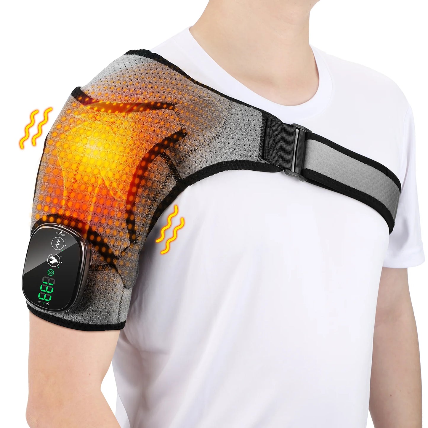 PASTSKY Electric Shoulder Heating Pad With 3 Modes Vibration