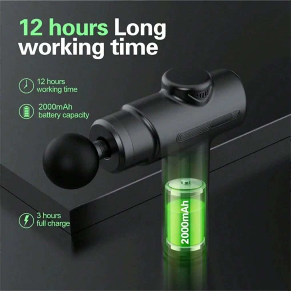 Athletes Deep Tissue Percussion Massage Gun With Eight-Head Attachments Recovery-Ready