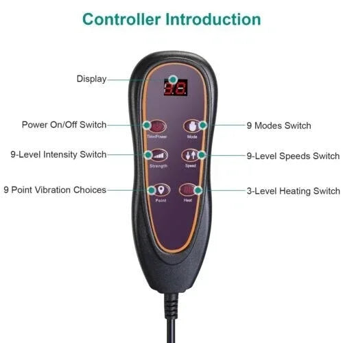 Electric Massage Mat Full Body Massager With Heating Kneading Vibrating