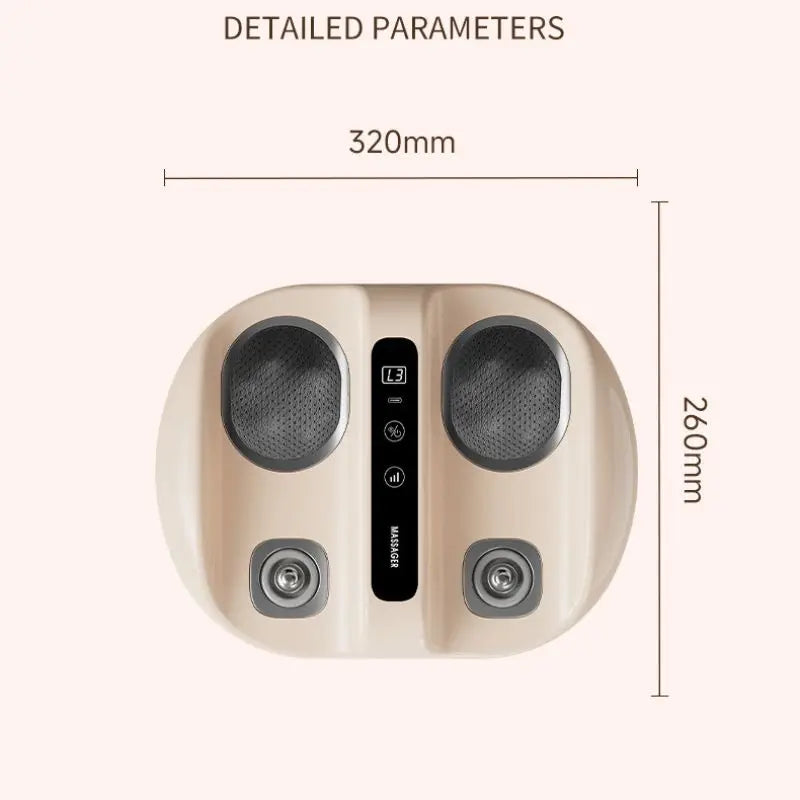 Mini Foot Massager With Hot Compress And Deep Kneading Vibration