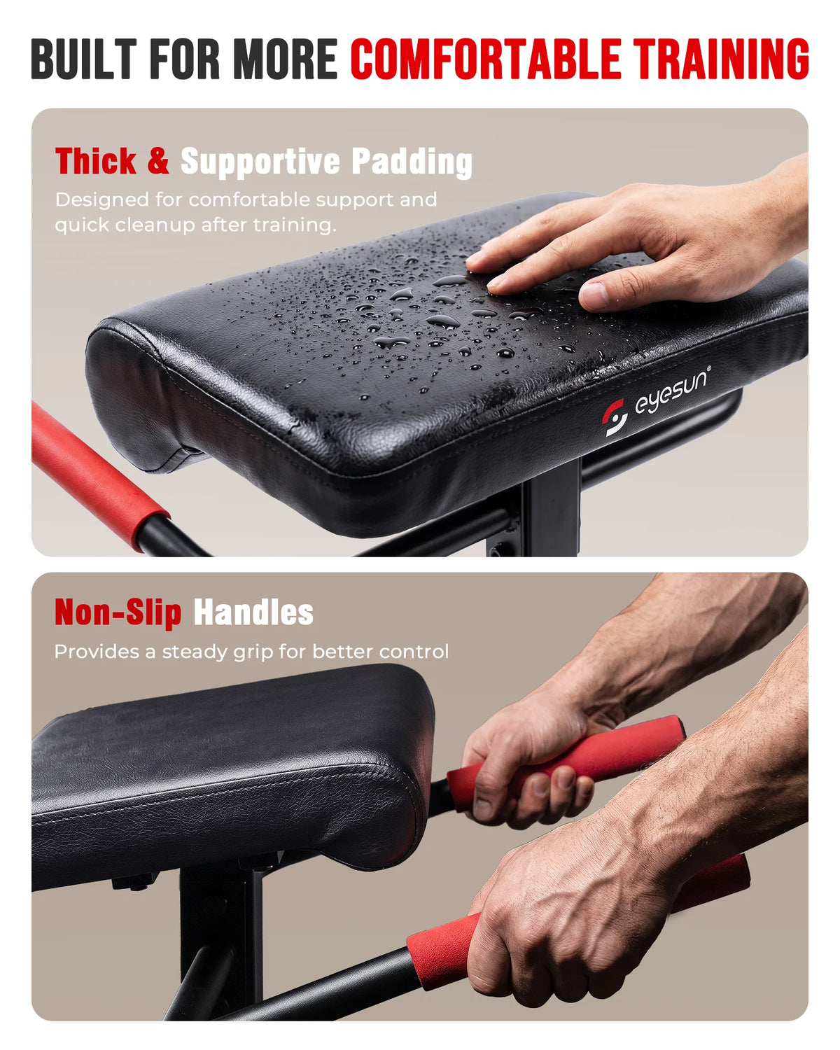 EYESUN Roman Chair Hyperextension Bench For Home Gym Strength Training