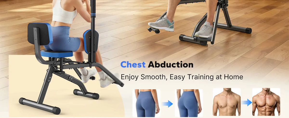 MERACH Hip Abductor Machine Adjustable Glute And Thigh Trainer