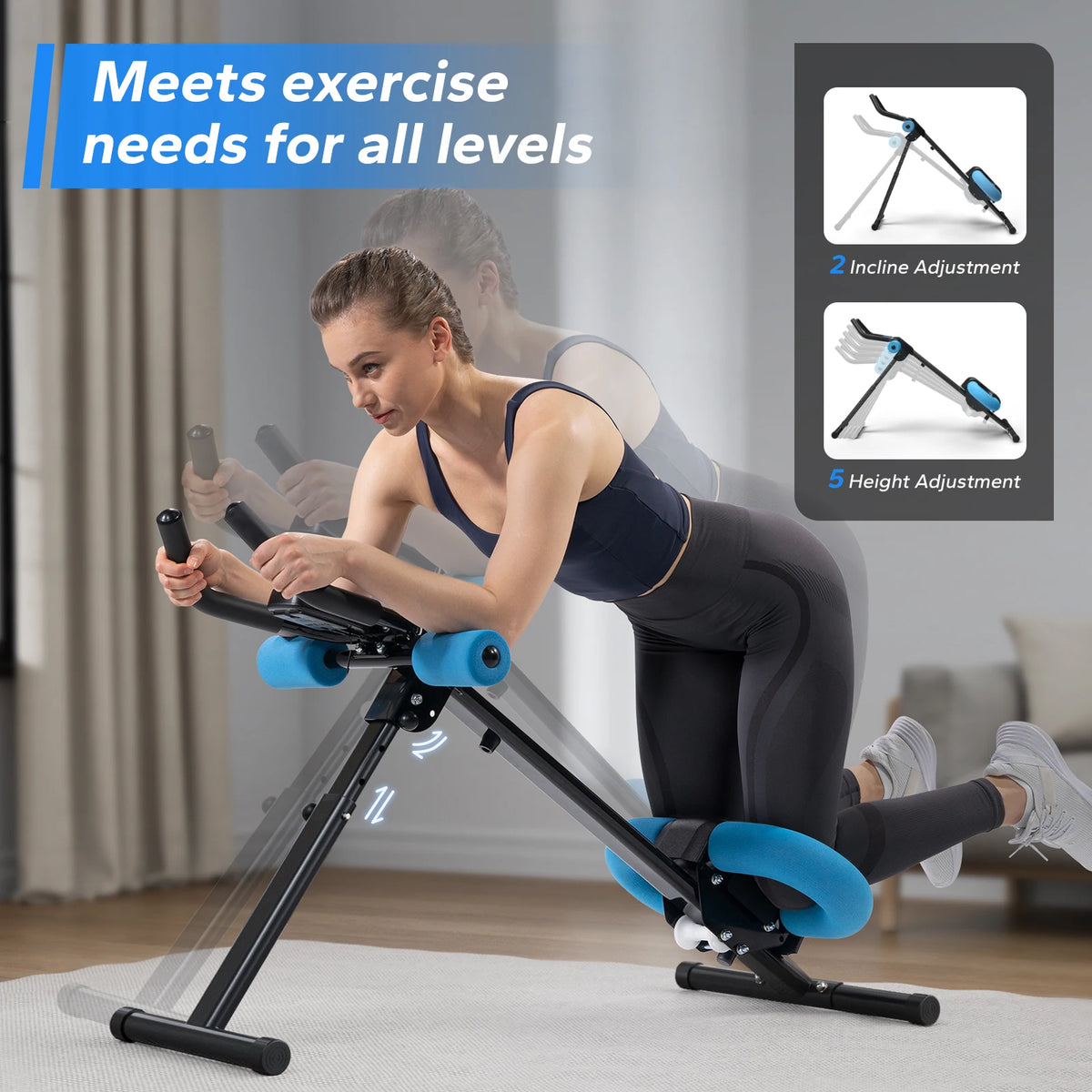 MERACH Adjustable Foldable Abdominal Core Exercise Trainer