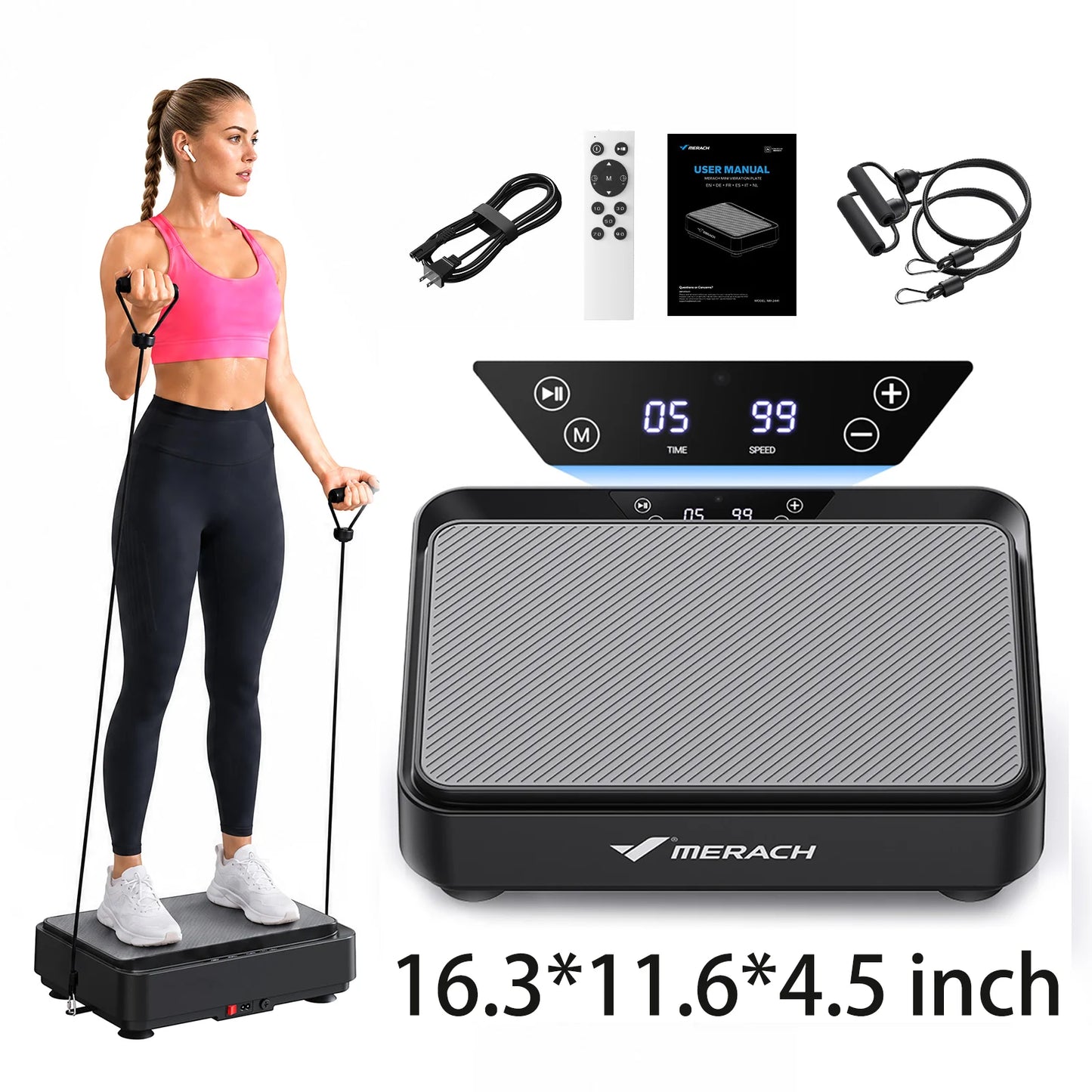 MERACH Vibration Plate For Weight Loss And Muscle Toning