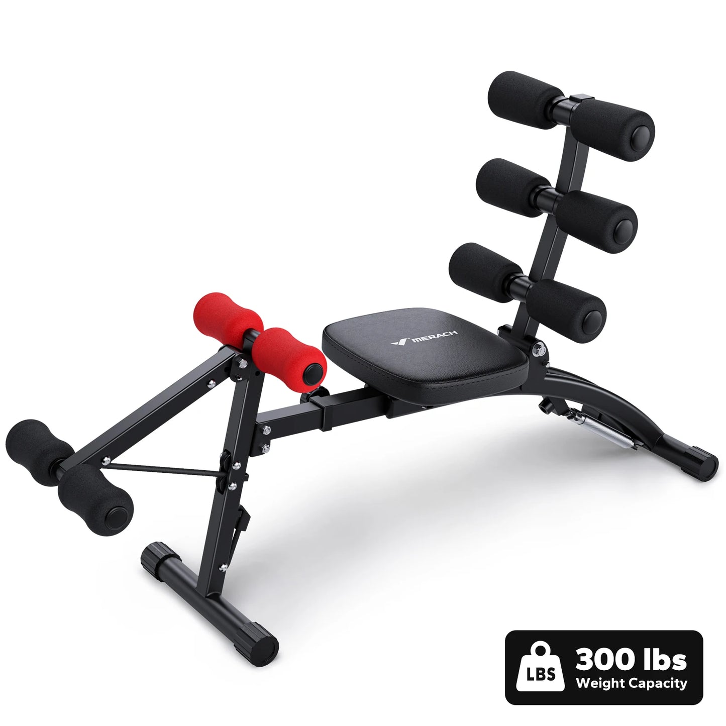 MERACH Ab Machine Multi-Functional Adjustable Ab Trainer Bench Home Gym