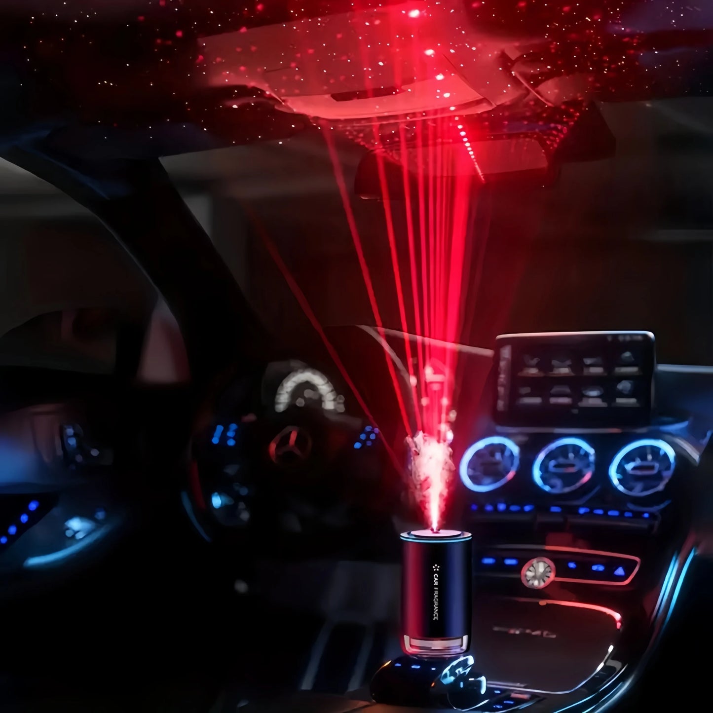 Hign-concerned Smart Car Diffuser With Fragrance Star Projector