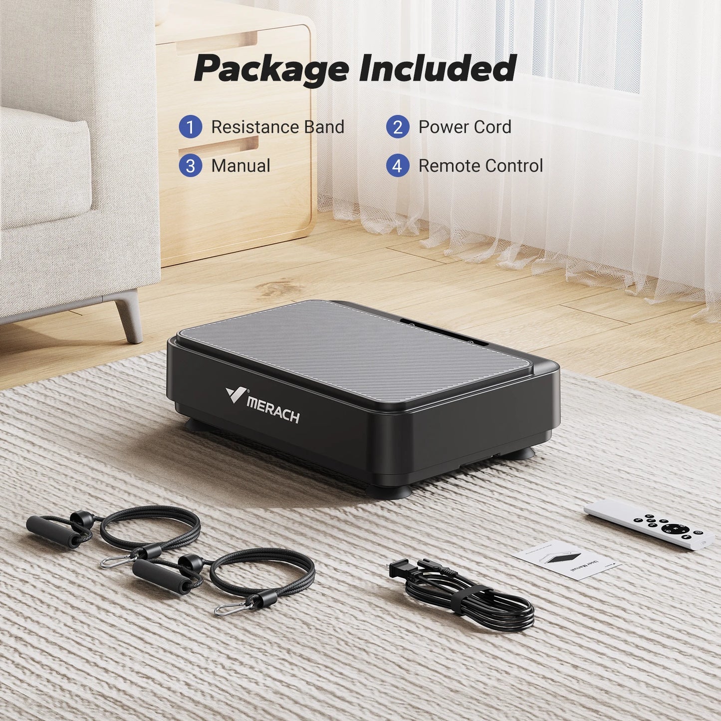 MERACH Vibration Plate Exercise Machine For Lymphatic Drainage Relief Performance