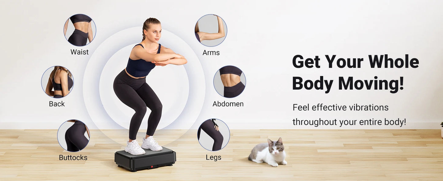 MERACH Vibration Plate Exercise Machine For Weight Loss And Toning