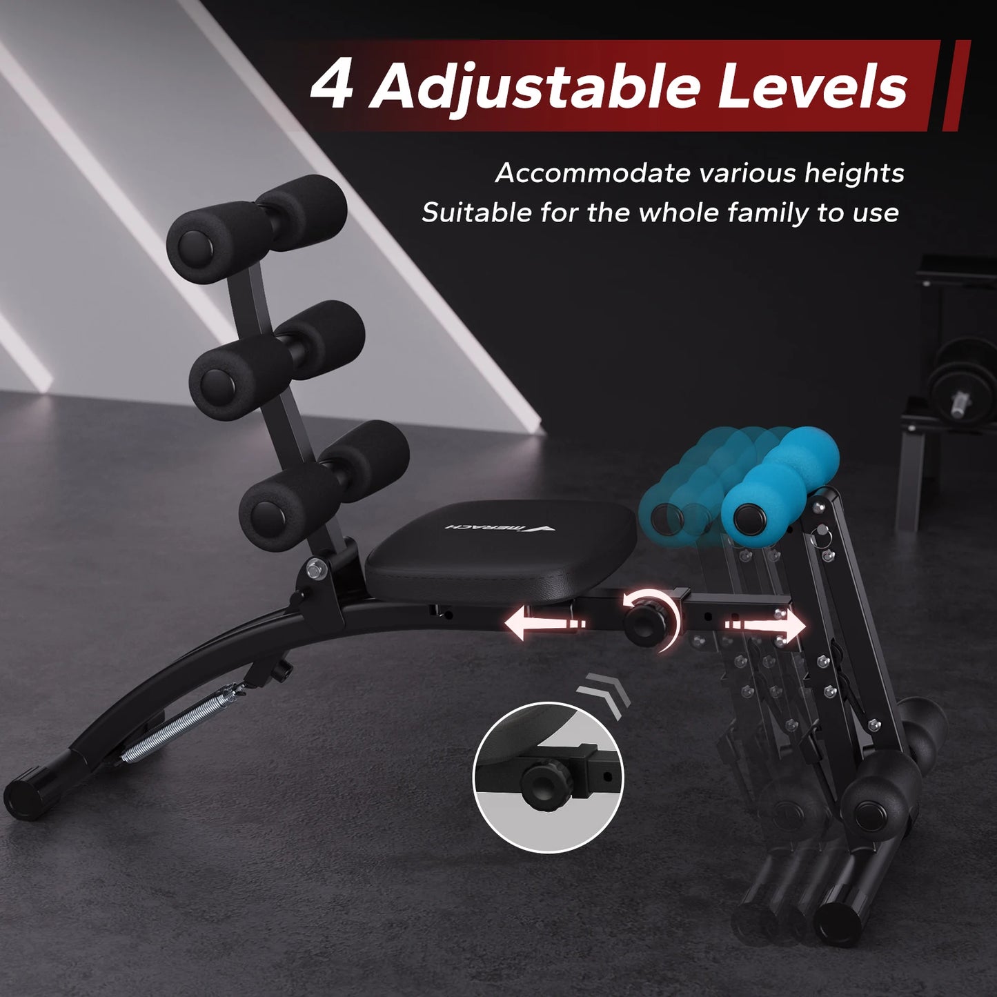 MERACH Ab Machine Multi Functional Ab Trainer Home Gym Bench
