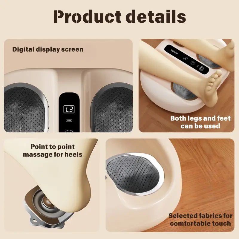 Mini Foot Massager With Heat Kneading And Vibration