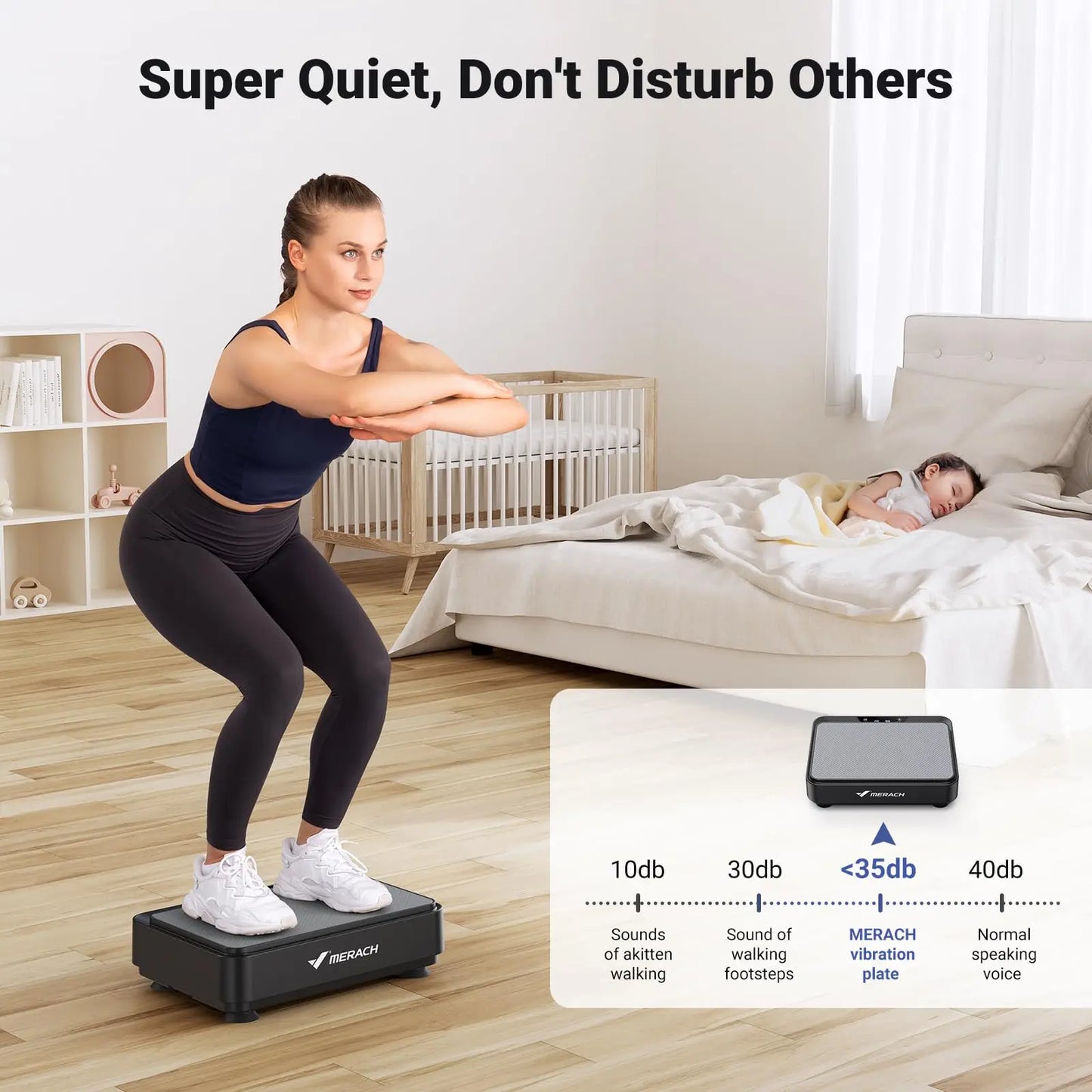 MERACH Vibration Plate Exercise Machine For Weight Loss And Toning