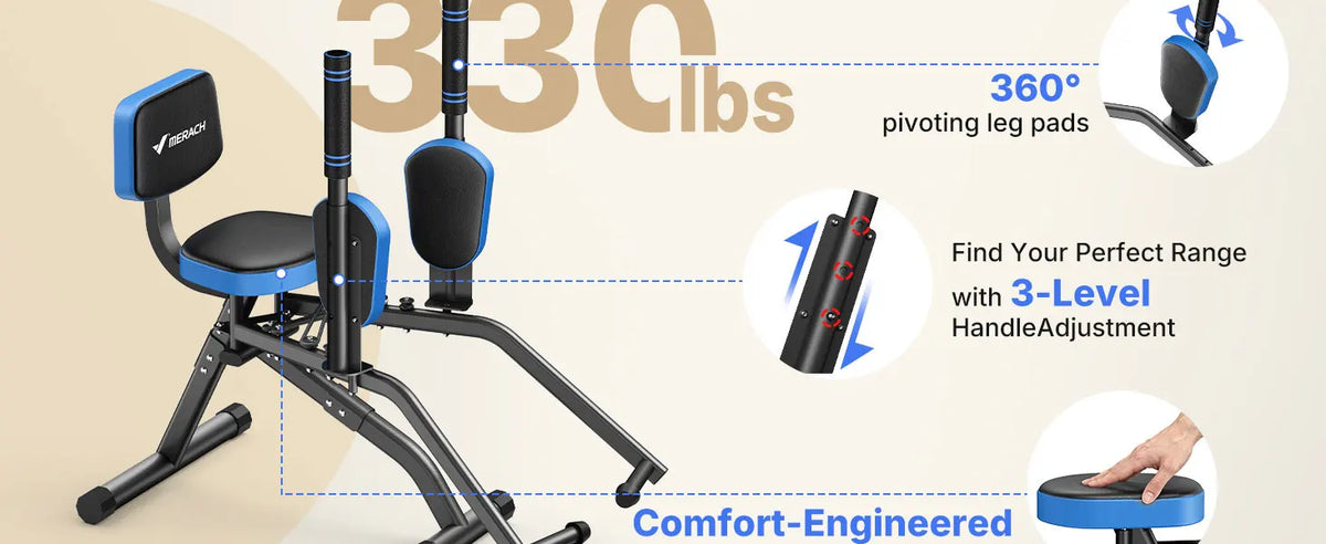 MERACH Hip Abductor Machine Glute And Outer Thigh Trainer