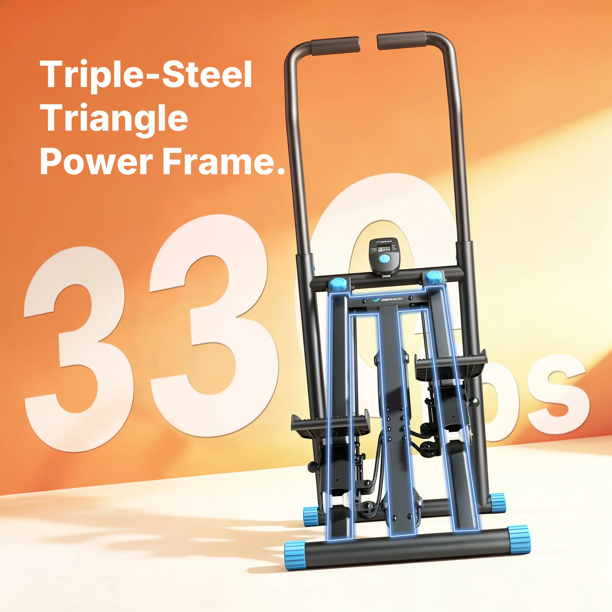 MERACH Foldable Silent Stair Stepper Full Body Climbing Trainer