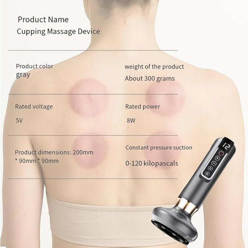 Full Body Cupping Massager With 12 Level USB Power