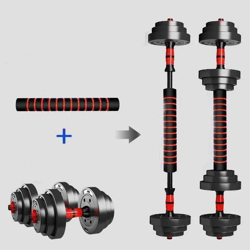 Adjustable Dumbbell to Barbell Set for Home Gym Strength