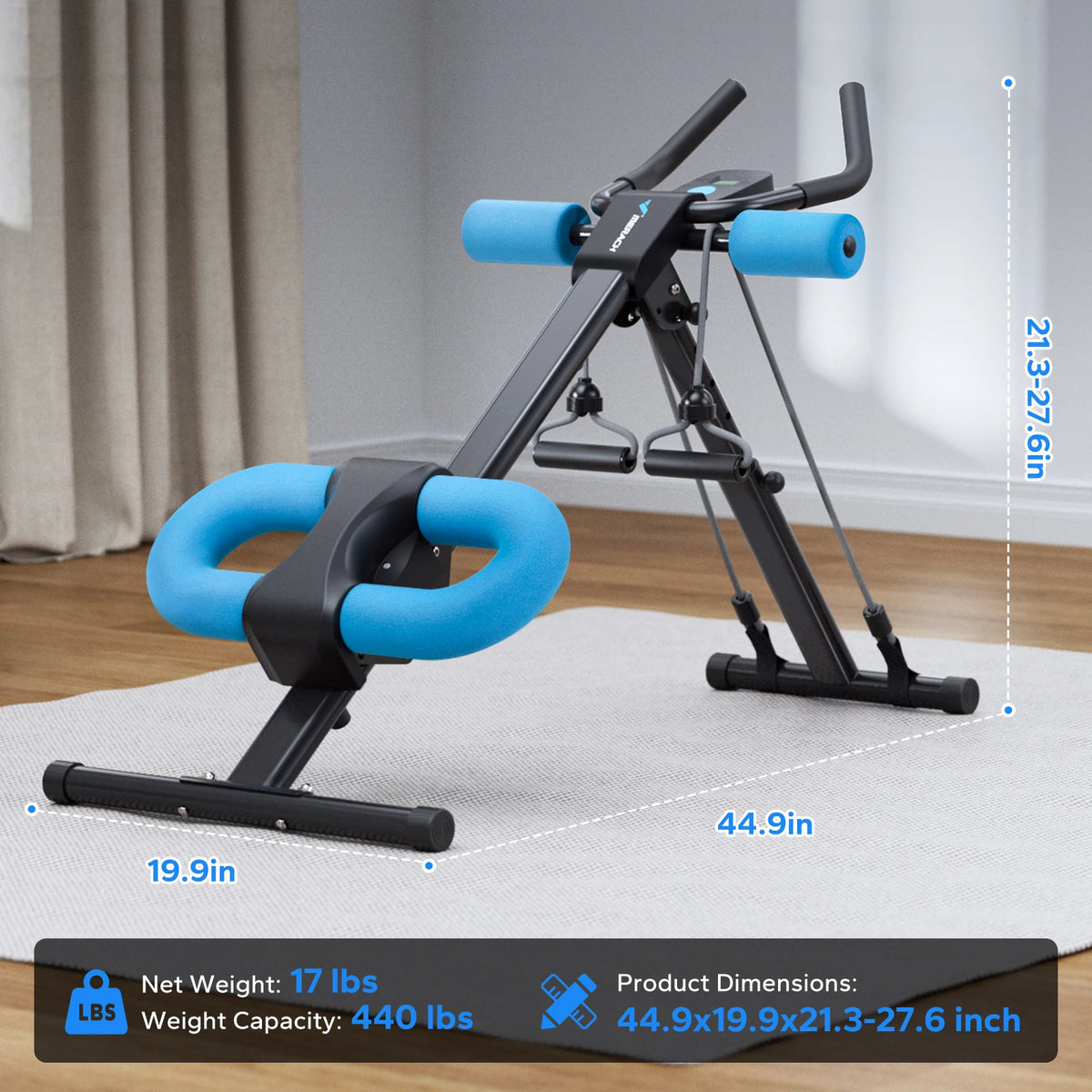 MERACH Adjustable Abdominal Exercise Machine Foldable Core Trainer