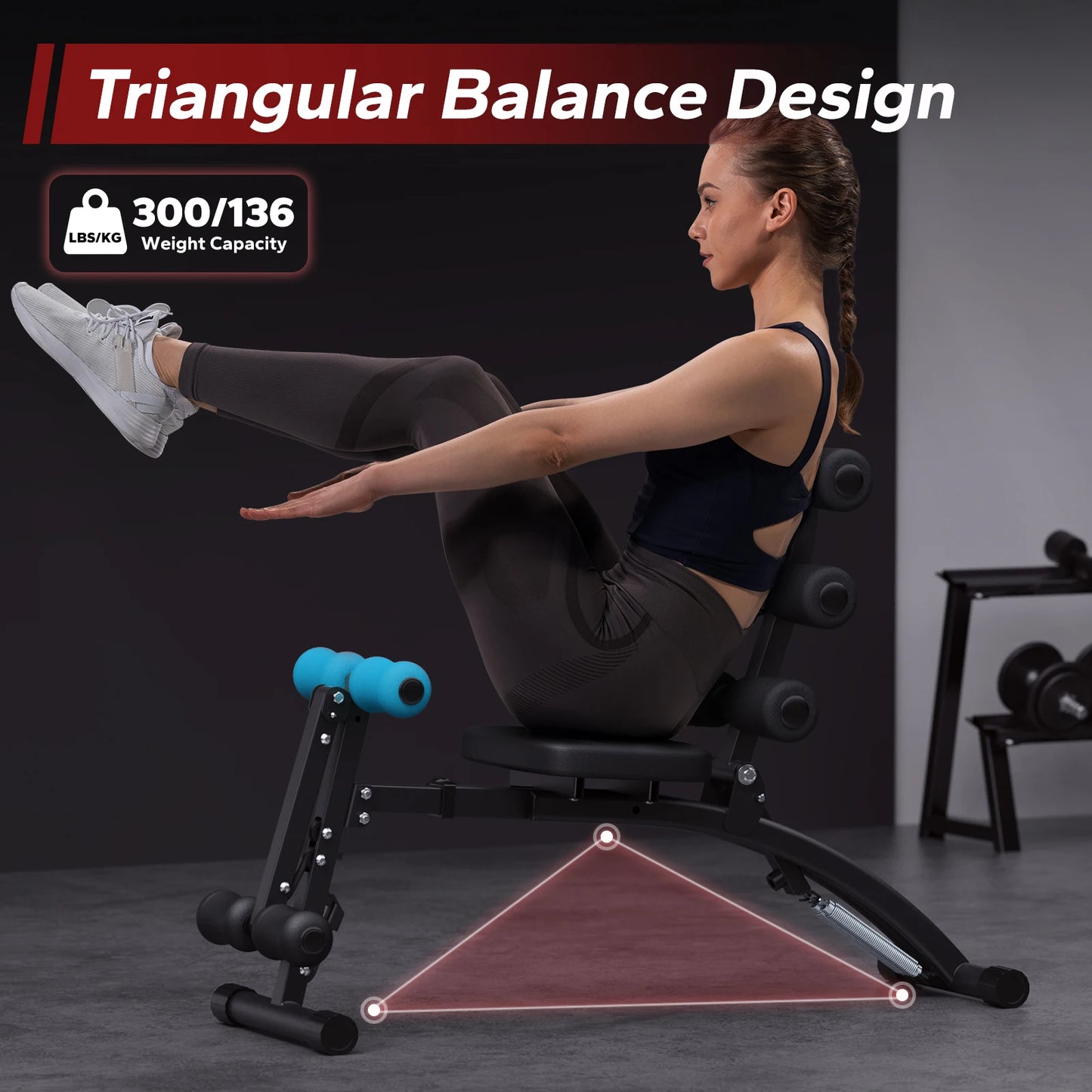 MERACH Ab Machine Multi Functional Ab Trainer Home Gym Bench