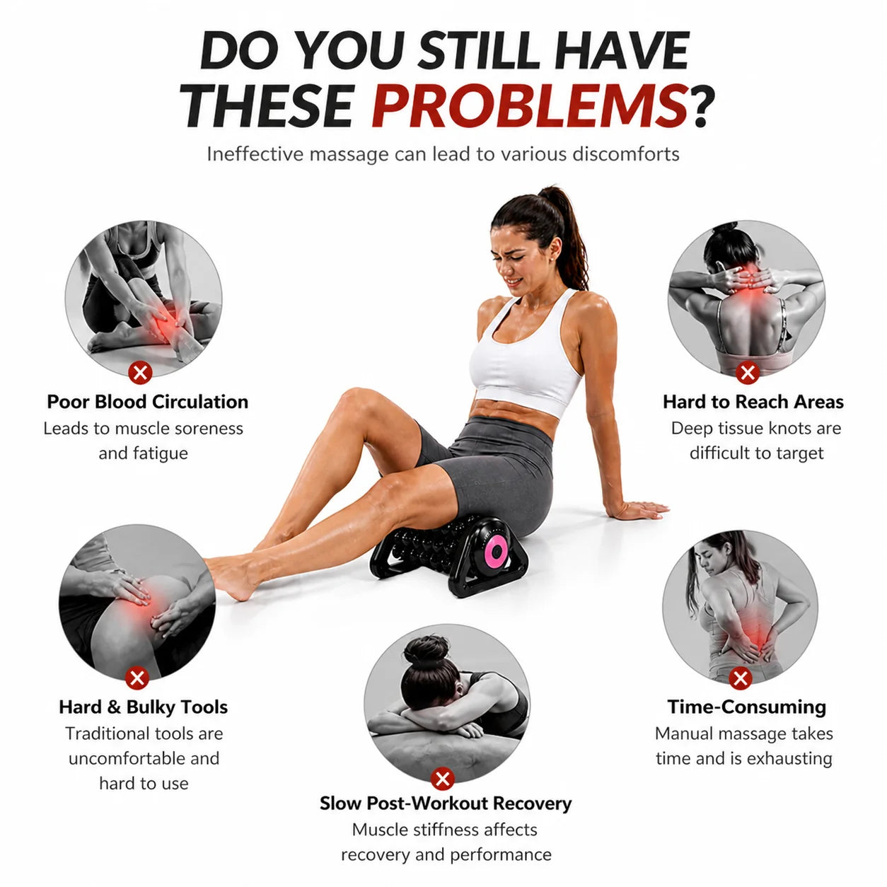 Triangle Roller Massage Roller For Shoulders Back Deep Tissue Relief