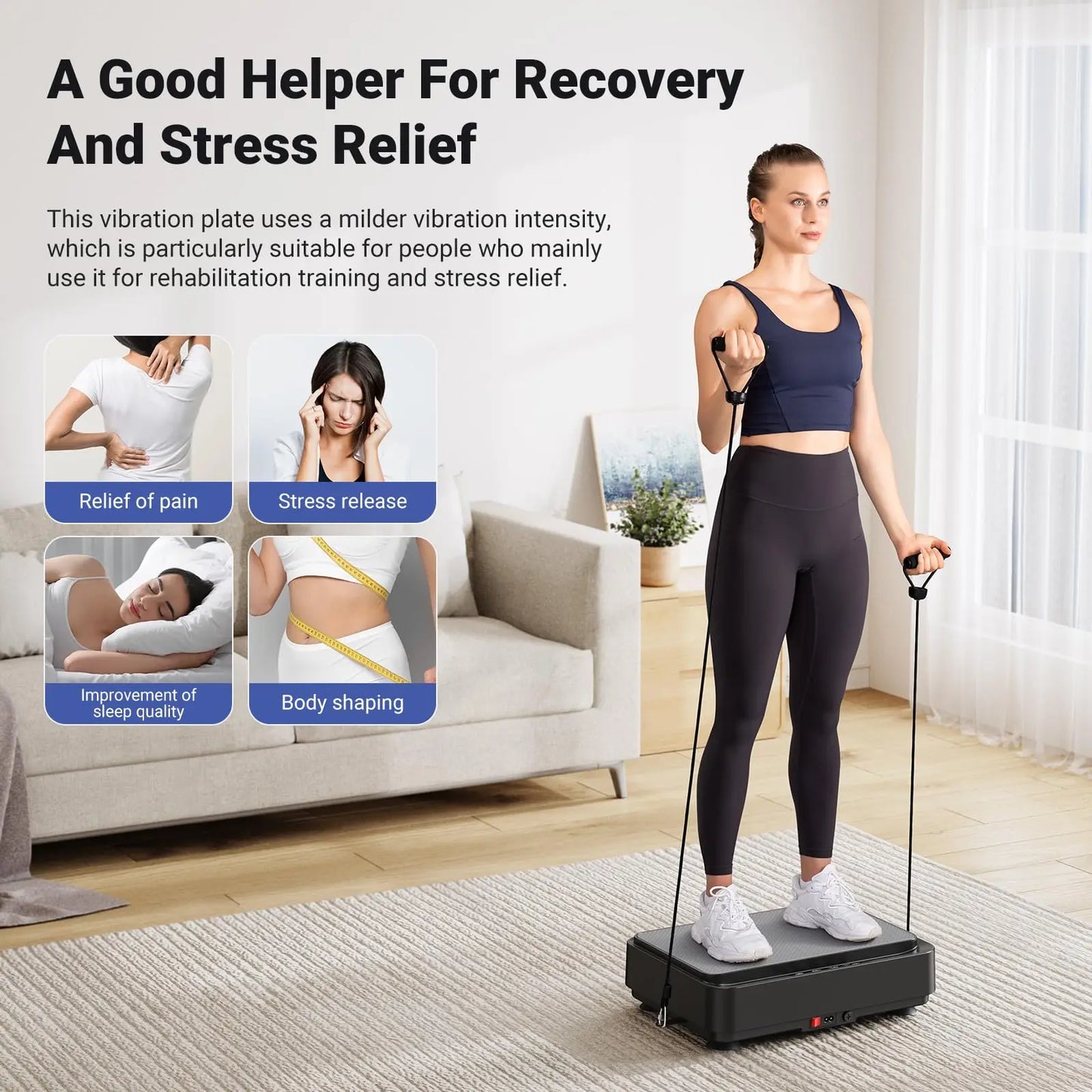 MERACH Vibration Plate Exercise Machine For Weight Loss And Toning