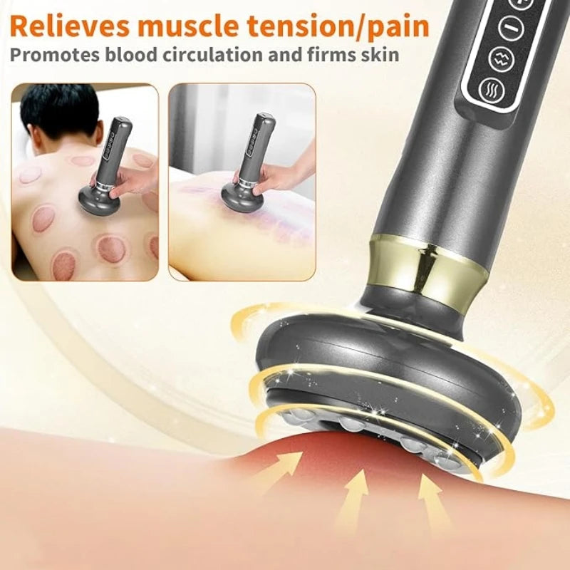 Full Body Vacuum Cupping Scraping Massager With USB Power
