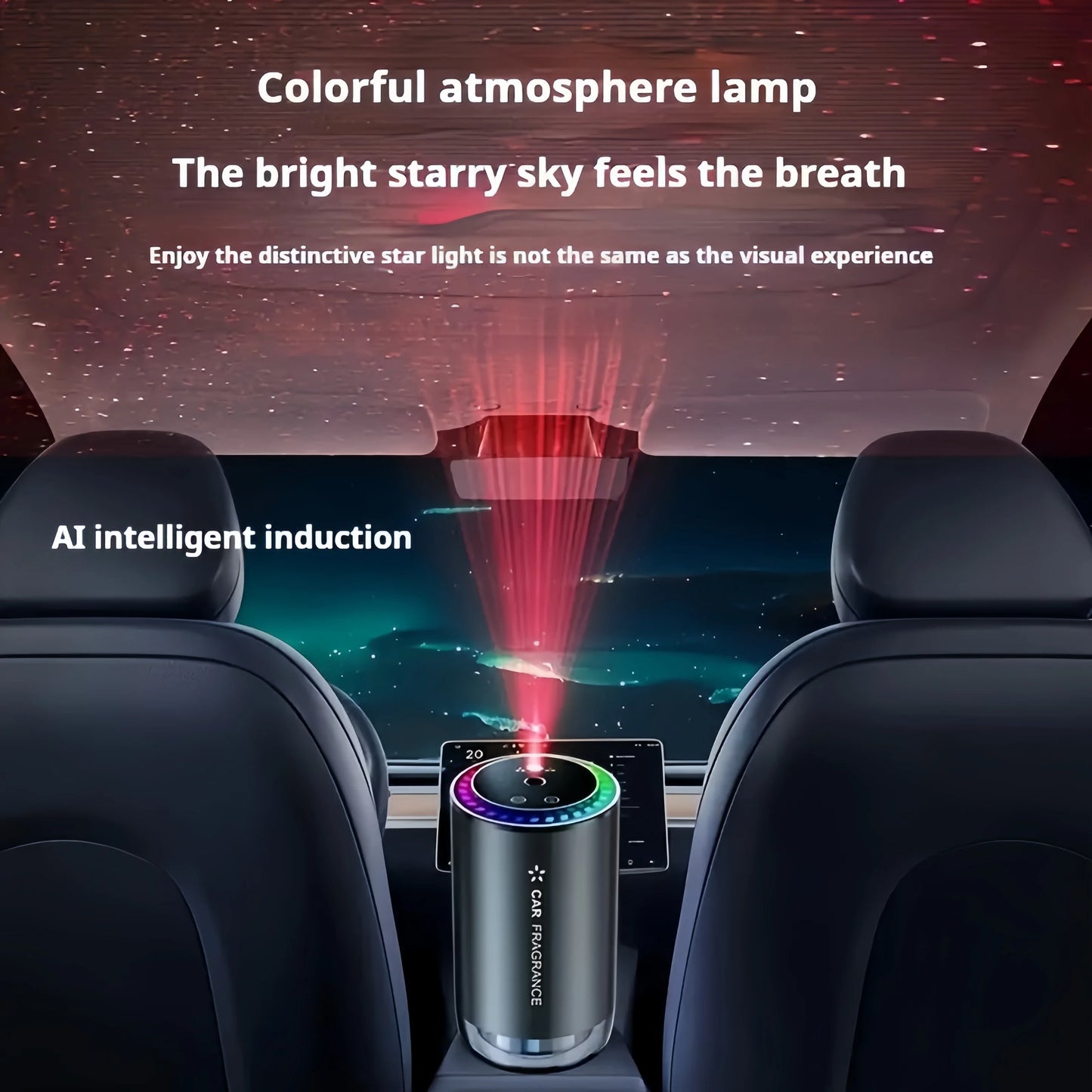 Hign-concerned Smart Car Diffuser With Fragrance Star Projector