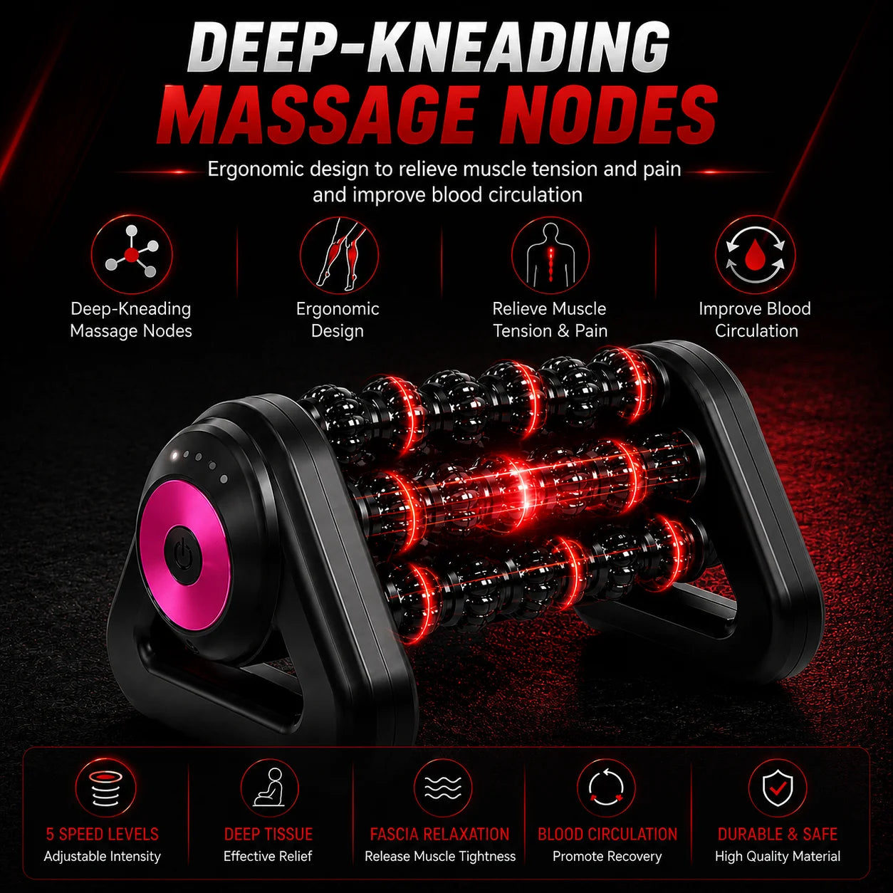 Triangle Roller Massage Roller For Shoulders Back Deep Tissue Relief