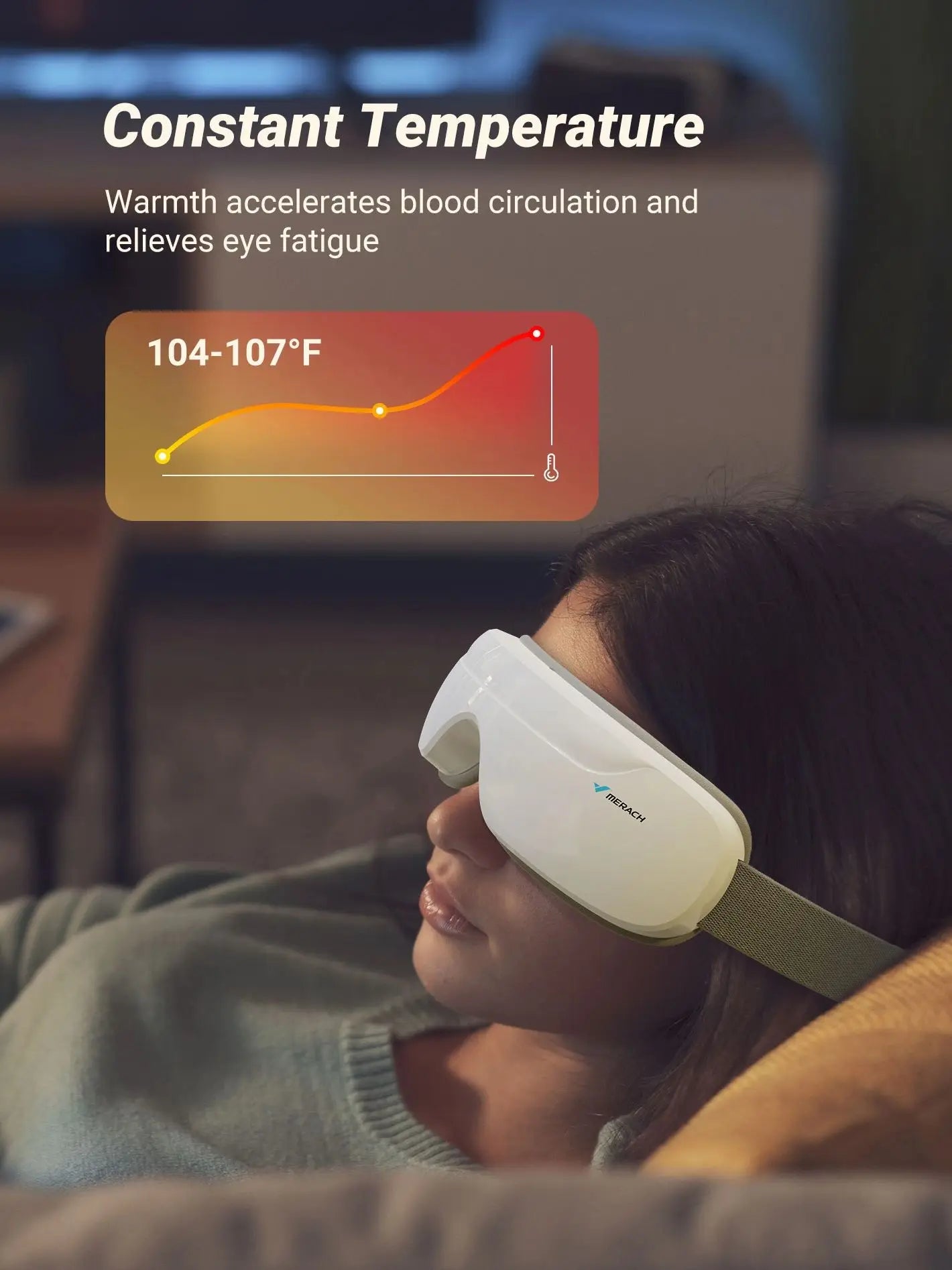 MERACH Eye Massager With Multifunction Heat Therapy And BluetoothEnabled AudioStreaming