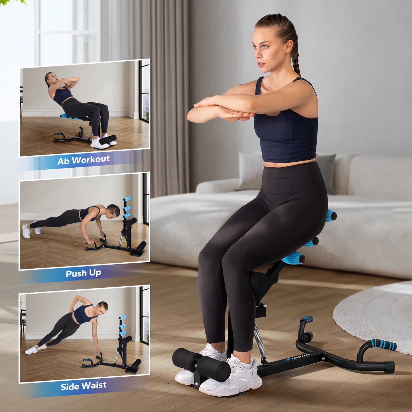 MERACH IncrediblyHyperVersatile Squat Machine For Glutes Core And Leg ConditioningSystem