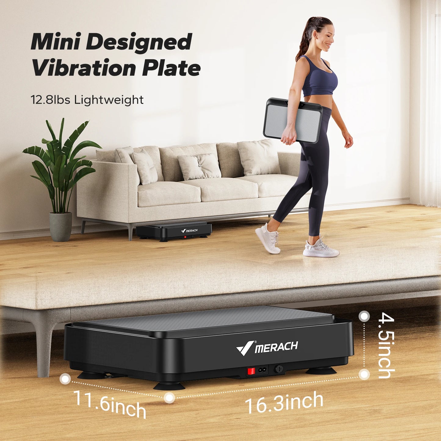 MERACH Vibration Plate Exercise Machine For Lymphatic Drainage Relief Performance
