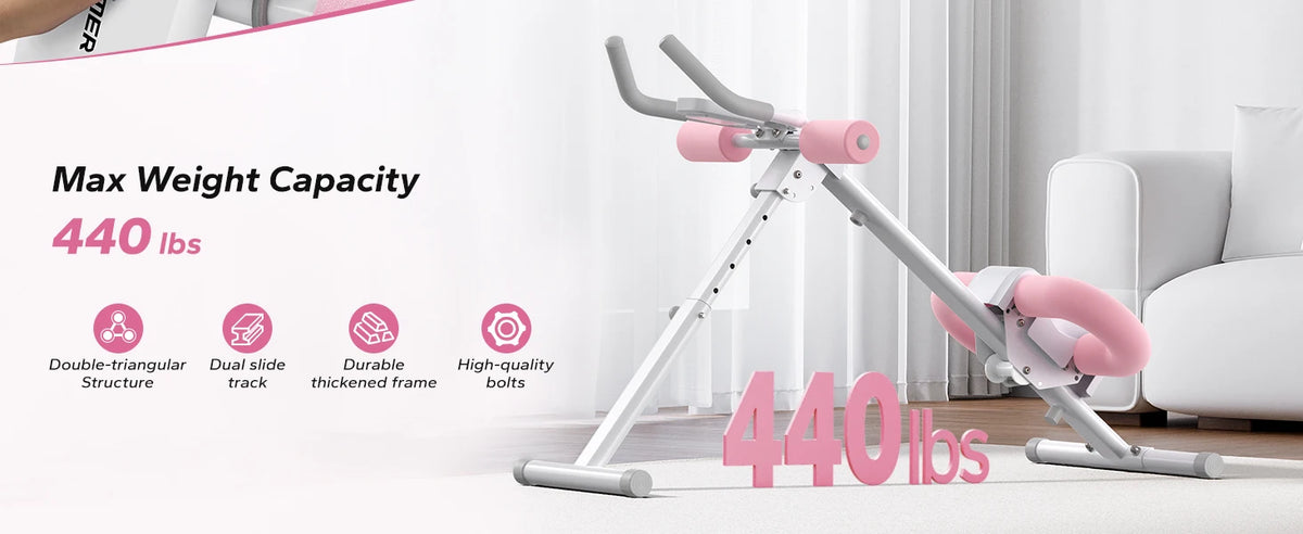 MERACH Adjustable Foldable Abdominal Exercise Machine With Knee Protection