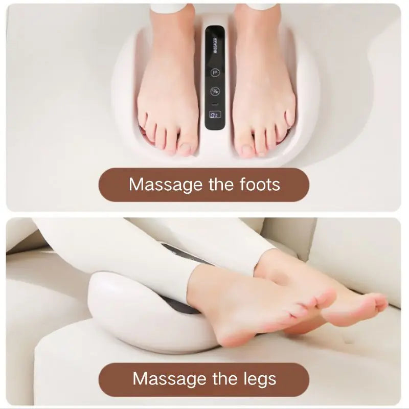 Mini Foot Massager With Hot Compress And Deep Kneading Vibration