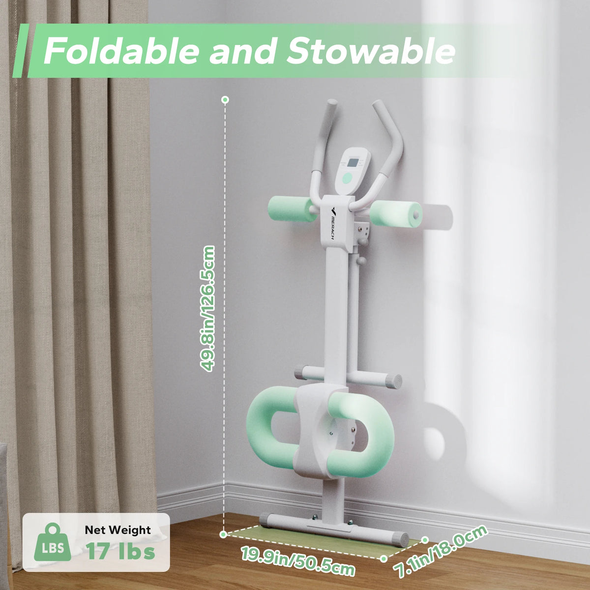MERACH Adjustable Foldable Abdominal Exercise Machine With Knee Protection