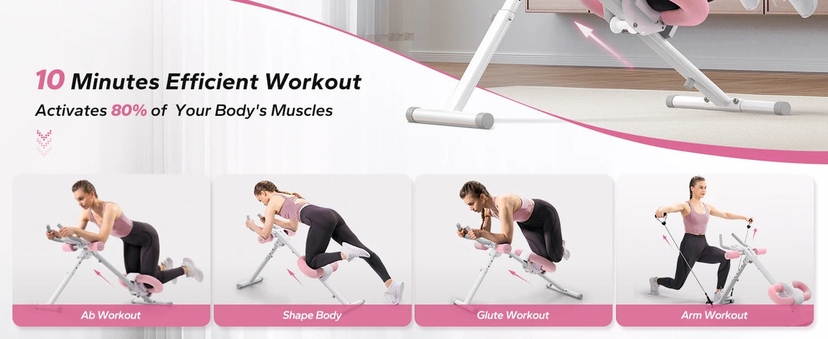 MERACH Adjustable Abdominal Trainer Foldable Core Workout Machine