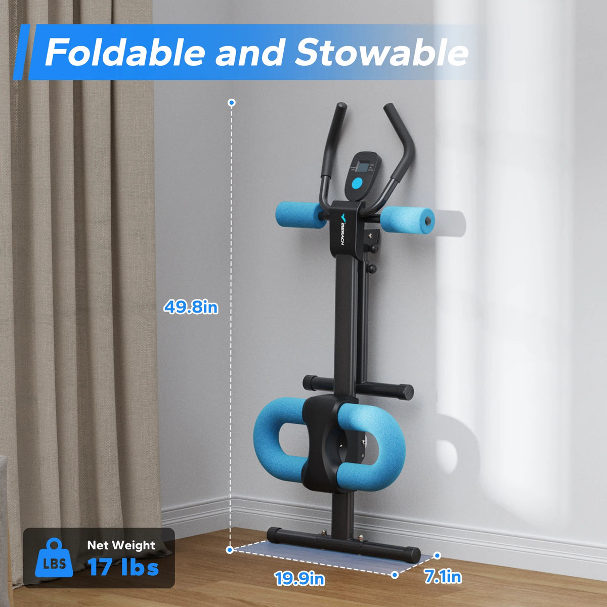 MERACH Adjustable Abdominal Trainer Foldable Core Workout Machine