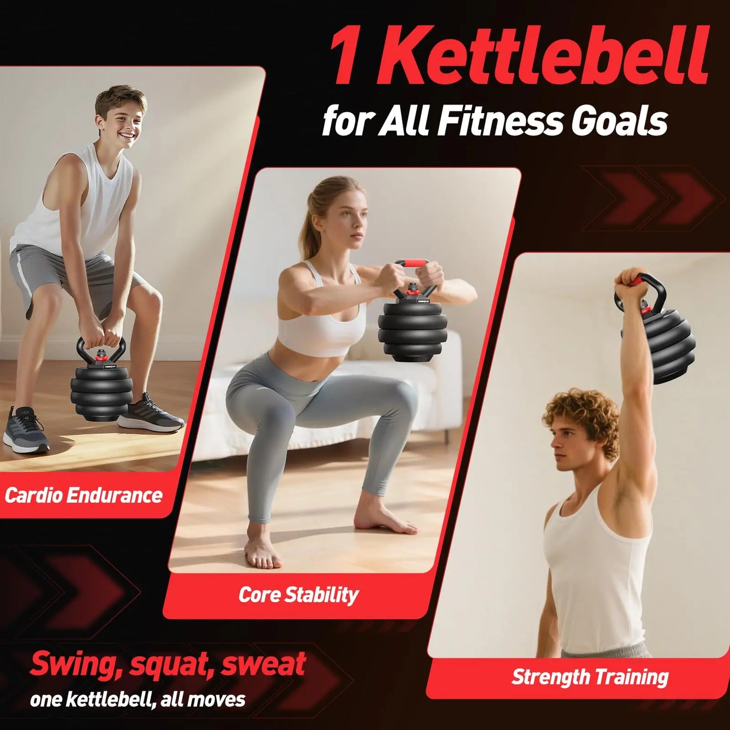 FED Fitness FITPLAM 5 In 1 Adjustable Dumbbell Set 90LB