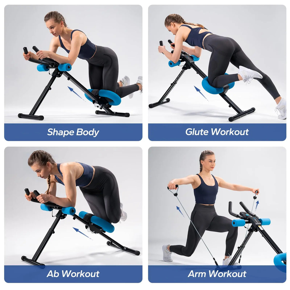 MERACH Adjustable Foldable Abdominal Exercise Machine With Knee Protection